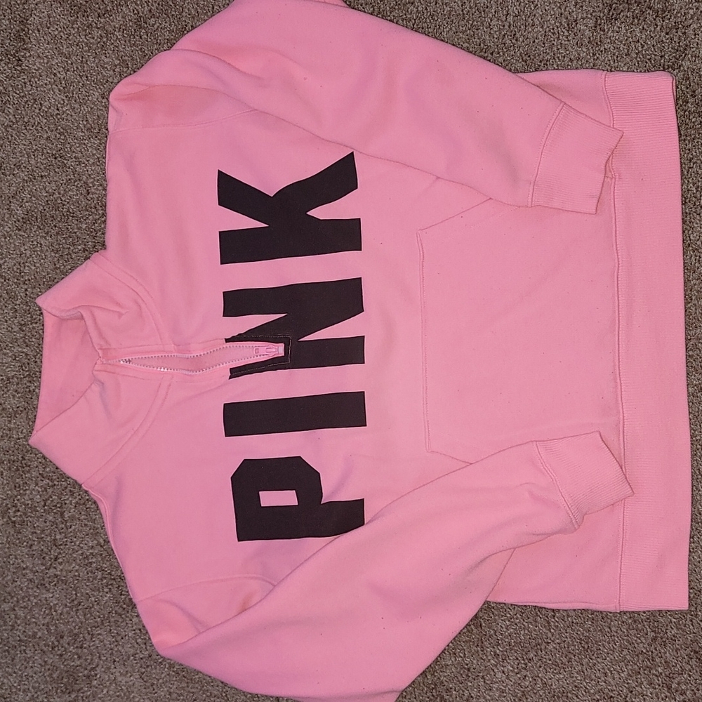 Pink quarter zip
